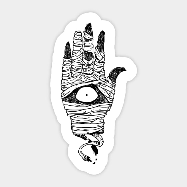 Cursed Hand Sticker by gregorycasares